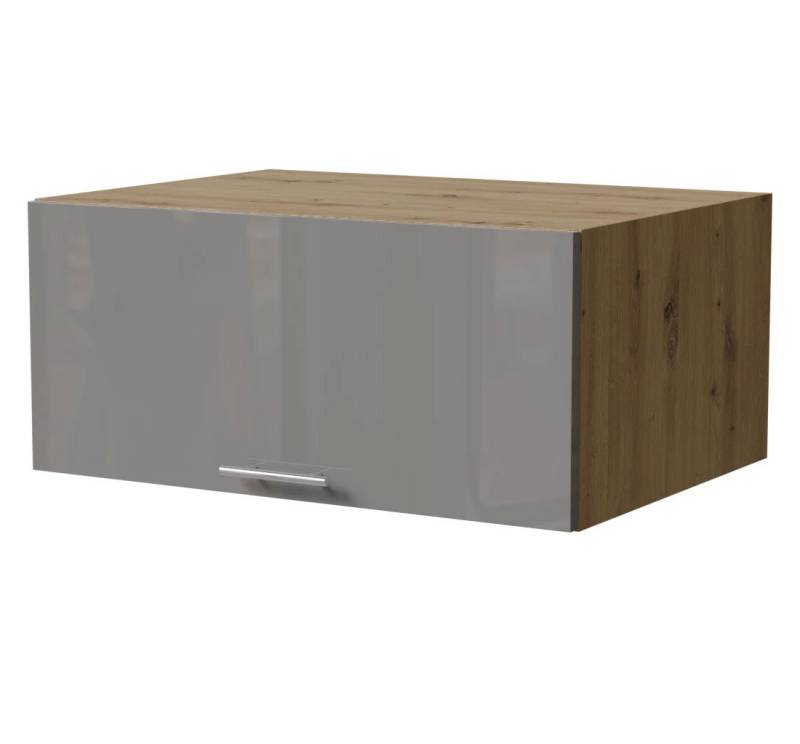 Feldmann-Wohnen Klapphängeschrank Essen (W6B/80, 1 Klappe, innen 1 Fach, 1-St., moderne Optik, lackierte Fronten) 80x59x36cm Eiche Artisan - grau Hochglanz (ES-W6B/80) von Feldmann-Wohnen