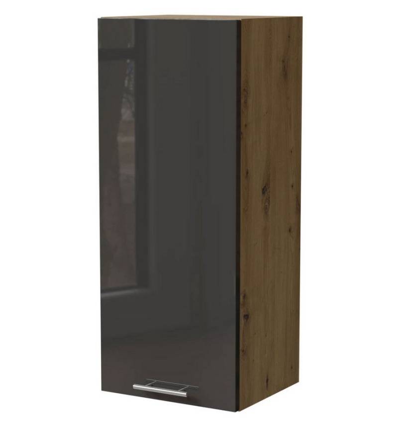 Feldmann-Wohnen Klapphängeschrank Essen (W4/40, 1-türig, 3 Einlegeböden, 1-St., Küchenhängeschrank) 40x32,5x96cm Eiche Artisan - graphit Hochglanz (ES-W4/40) von Feldmann-Wohnen