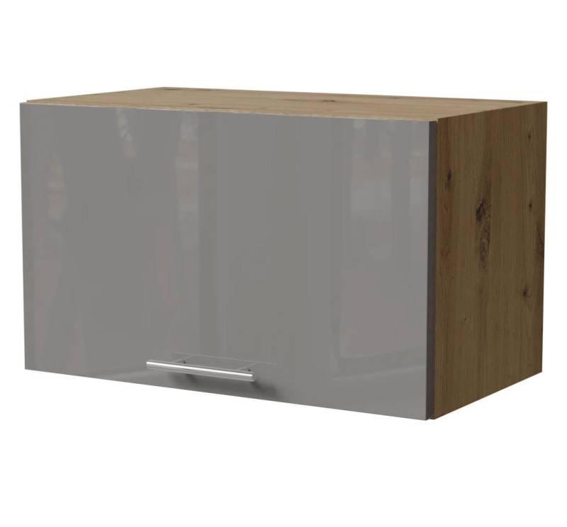Feldmann-Wohnen Klapphängeschrank Essen (W4B/60, 1 Klappe, innen 1 Fach, 1-St., moderne Optik, lackierte Fronten) 60x32,5x36cm Eiche Artisan - grau Hochglanz (ES-W4B/60-AV) von Feldmann-Wohnen