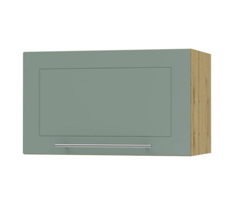 Feldmann-Wohnen Klapphängeschrank Kvantum (1-türig, 1 Fach, Türanschlag oben, Soft-Close, 1-St., Fronten mit dekorativen Fräsungen und leicht abgerundeten Ecken) 60x36cm eiche artisan - mint matt (Q-W4B/60) von Feldmann-Wohnen
