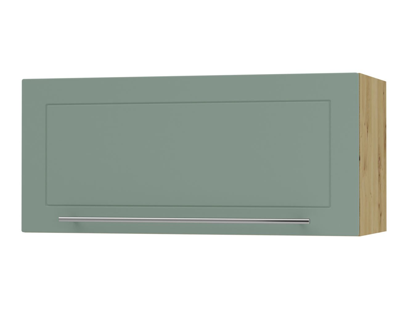 Feldmann-Wohnen Klapphängeschrank Kvantum (1-türig, 1 Fach, Türanschlag oben, Soft-Close, 1-St., Fronten mit dekorativen Fräsungen und leicht abgerundeten Ecken) 80x36cm eiche artisan - mint matt (Q-W4B/80) von Feldmann-Wohnen