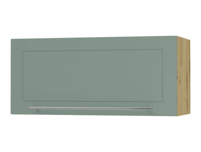 Feldmann-Wohnen Klapphängeschrank Kvantum (1-türig, 1 Fach, Türanschlag oben, Soft-Close, 1-St., Fronten mit dekorativen Fräsungen und leicht abgerundeten Ecken) 80x36cm eiche artisan - mint matt (Q-W4B/80) von Feldmann-Wohnen