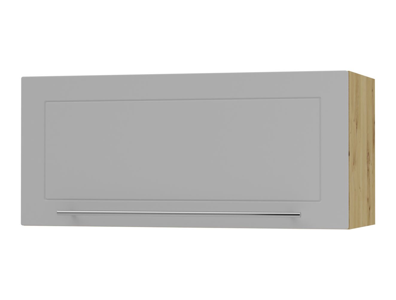 Feldmann-Wohnen Klapphängeschrank Kvantum (1-türig, 1 Fach, Türanschlag oben, Soft-Close, 1-St., Fronten mit dekorativen Fräsungen und leicht abgerundeten Ecken) 80x36cm eiche artisan - dust grey matt (Q-W4B/80) von Feldmann-Wohnen