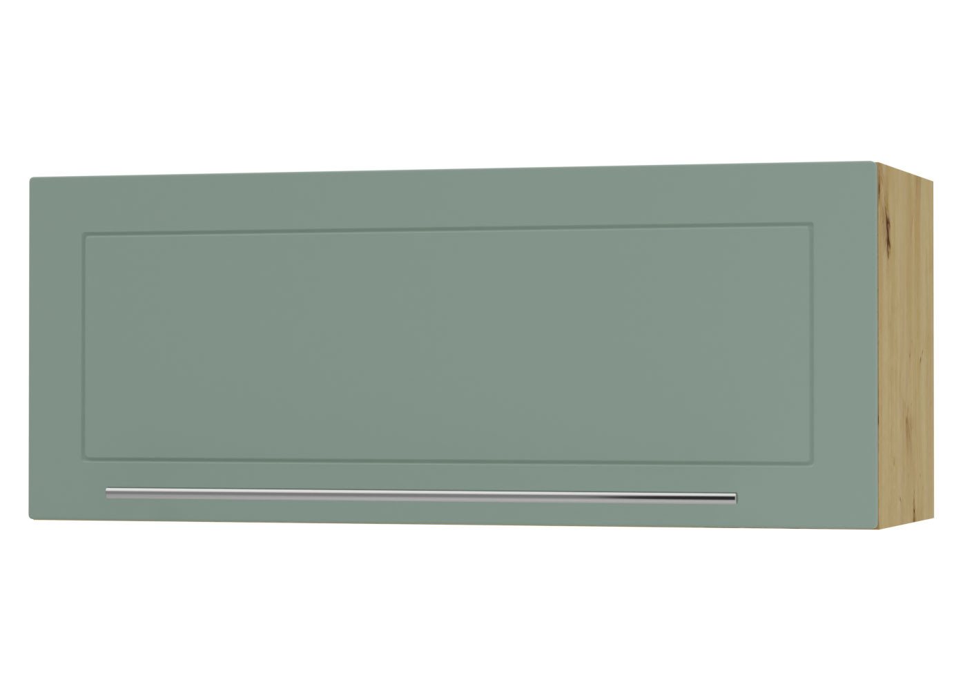 Feldmann-Wohnen Klapphängeschrank Kvantum (1-türig, 1 Fach, Türanschlag oben, Soft-Close, 1-St., Fronten mit dekorativen Fräsungen und leicht abgerundeten Ecken) 90x36cm eiche artisan - mint matt (Q-W4B/90) von Feldmann-Wohnen