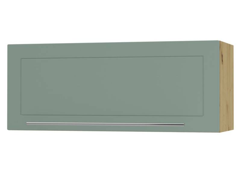 Feldmann-Wohnen Klapphängeschrank Kvantum (1-türig, 1 Fach, Türanschlag oben, Soft-Close, 1-St., Fronten mit dekorativen Fräsungen und leicht abgerundeten Ecken) 90x36cm eiche artisan - mint matt (Q-W4B/90) von Feldmann-Wohnen