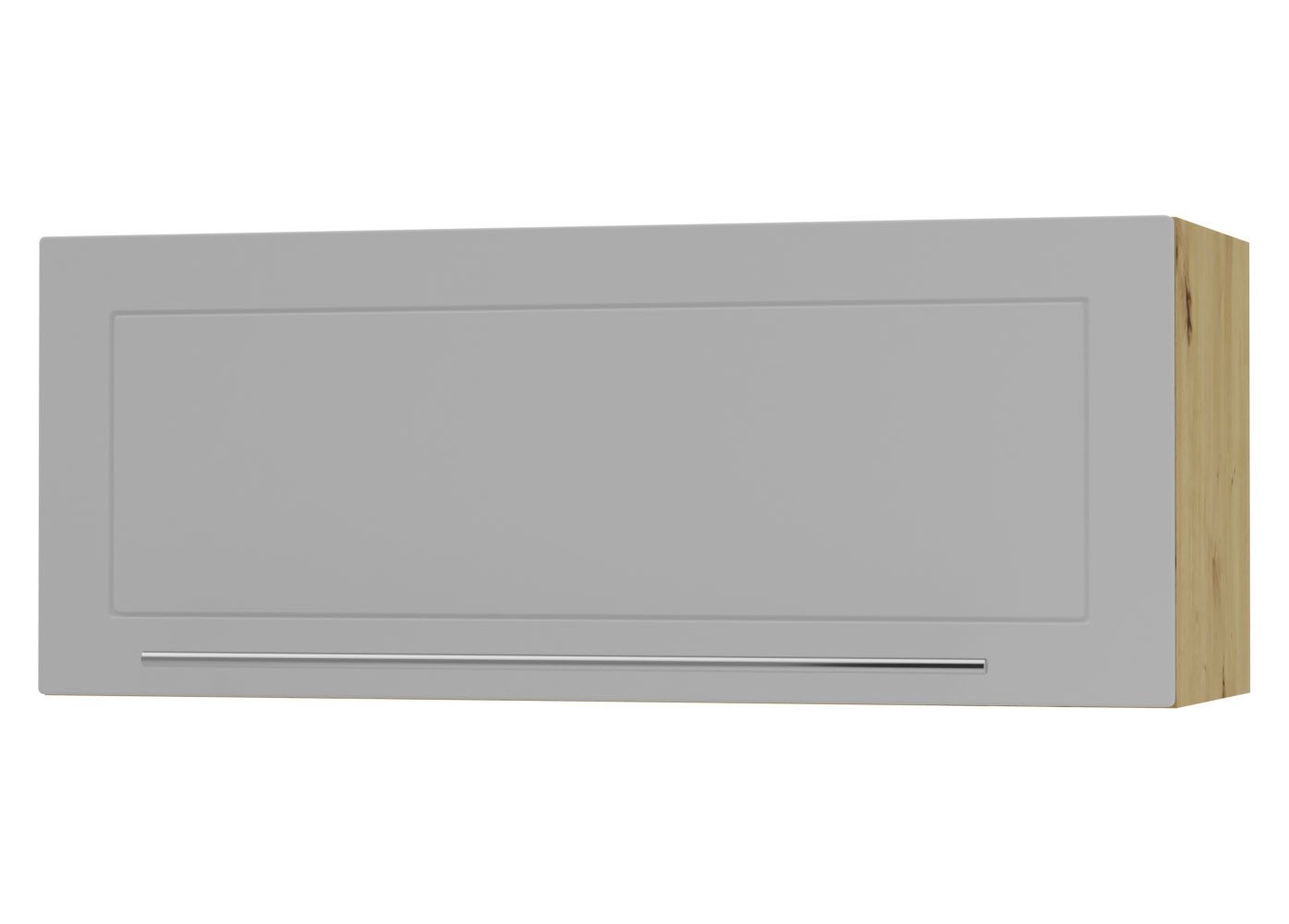 Feldmann-Wohnen Klapphängeschrank Kvantum (1-türig, 1 Fach, Türanschlag oben, Soft-Close, 1-St., Fronten mit dekorativen Fräsungen und leicht abgerundeten Ecken) 90x36cm eiche artisan - dust grey matt (Q-W4B/90) von Feldmann-Wohnen