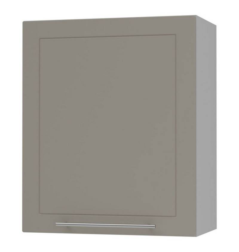 Feldmann-Wohnen Klapphängeschrank Kvantum (1-türig, innen 2 Einlegeböden, Türanschlag wechselbar, Soft-Close, 1-St., Fronten mit dekorativen Fräsungen und leicht abgerundeten Ecken) 60x32,5x72cm Front- und Korpusfarbe wählbar von Feldmann-Wohnen