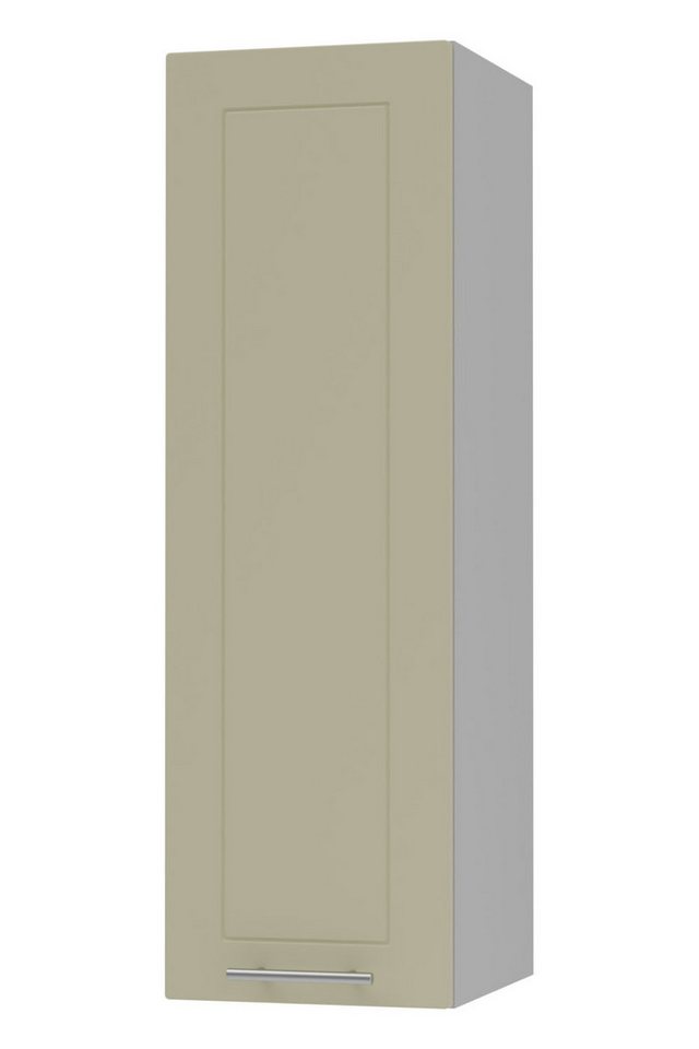 Feldmann-Wohnen Klapphängeschrank Kvantum (1-türig, innen 3 Einlegeböden, Türanschlag wechselbar, Soft-Close, 1-St., Fronten mit dekorativen Fräsungen und leicht abgerundeten Ecken) 20x32,5x96cm Front- und Korpusfarbe wählbar 1-türig von Feldmann-Wohnen