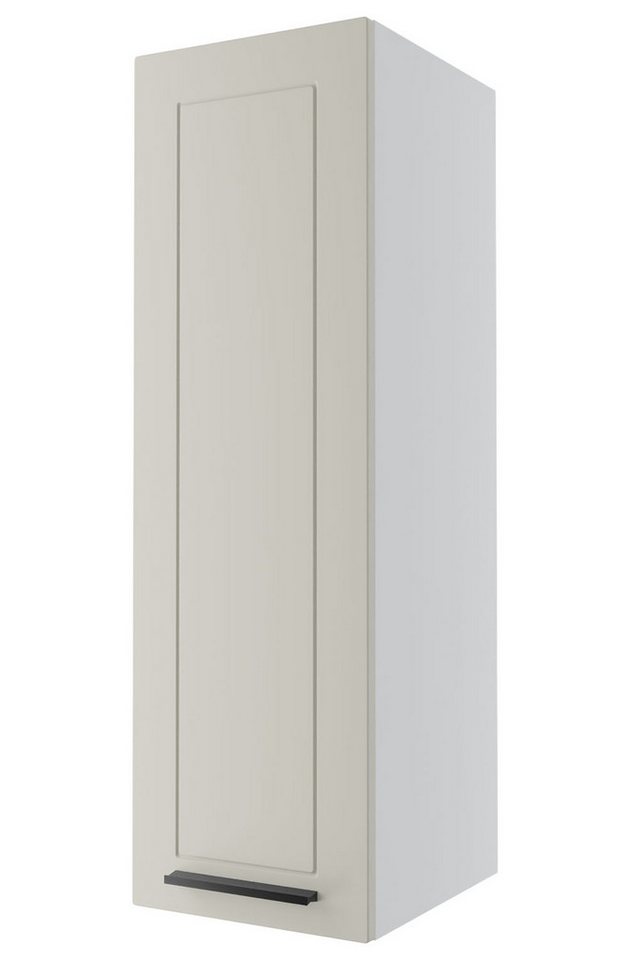 Feldmann-Wohnen Klapphängeschrank Kvantum (1-türig, innen 3 Einlegeböden, Türanschlag wechselbar, Soft-Close, 1-St., Fronten mit dekorativen Fräsungen und leicht abgerundeten Ecken) 20x32,5x96cm Front- und Korpusfarbe wählbar 1-türig von Feldmann-Wohnen