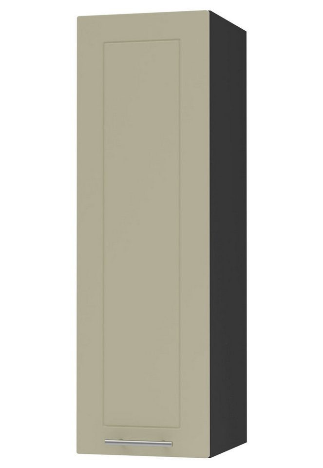 Feldmann-Wohnen Klapphängeschrank Kvantum (1-türig, innen 3 Einlegeböden, Türanschlag wechselbar, Soft-Close, 1-St., Fronten mit dekorativen Fräsungen und leicht abgerundeten Ecken) 30x32,5x96cm Front- und Korpusfarbe wählbar 1-türig von Feldmann-Wohnen