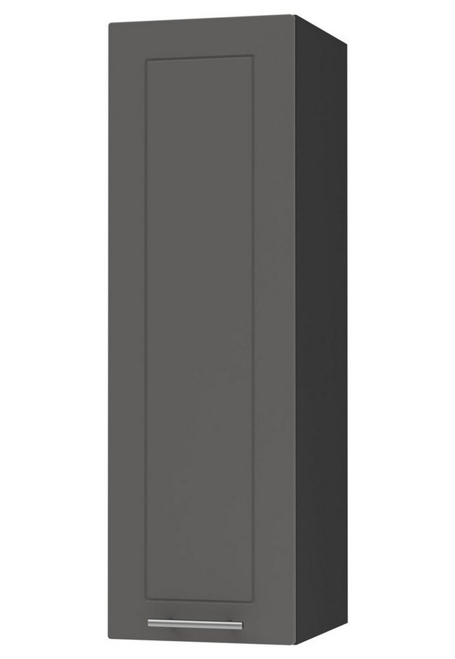 Feldmann-Wohnen Klapphängeschrank Kvantum (1-türig, innen 3 Einlegeböden, Türanschlag wechselbar, Soft-Close, 1-St., Fronten mit dekorativen Fräsungen und leicht abgerundeten Ecken) 30x32,5x96cm Front- und Korpusfarbe wählbar 1-türig von Feldmann-Wohnen