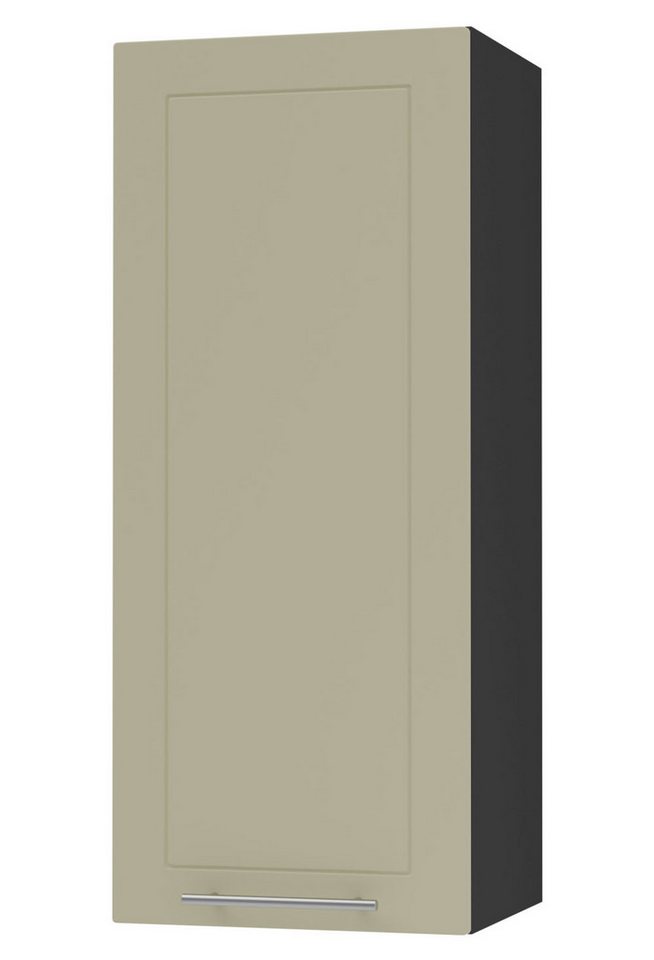 Feldmann-Wohnen Klapphängeschrank Kvantum (1-türig, innen 3 Einlegeböden, Türanschlag wechselbar, Soft-Close, 1-St., Fronten mit dekorativen Fräsungen und leicht abgerundeten Ecken) 40x32,5x96cm Front- und Korpusfarbe wählbar 1-türig von Feldmann-Wohnen