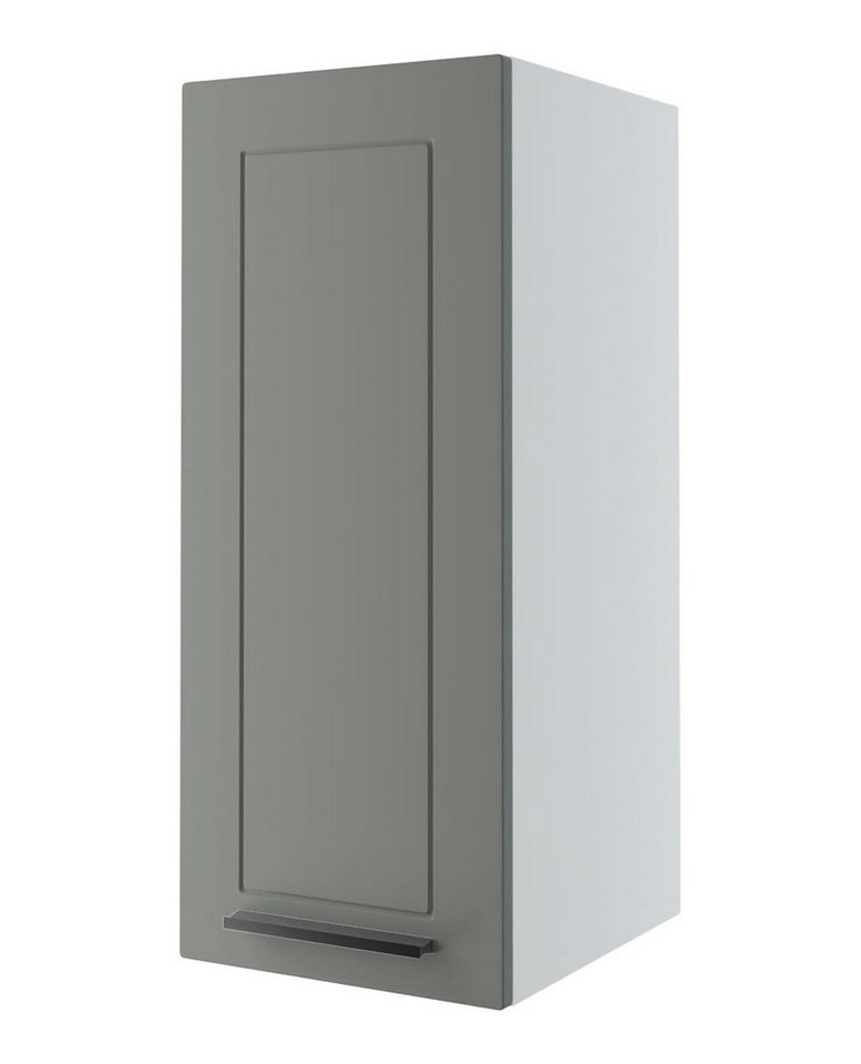 Feldmann-Wohnen Klapphängeschrank Kvantum (1-türig, innen 2 Einlegeböden, Türanschlag wählbar, Soft-Close, 1-St., Fronten mit dekorativen Fräsungen und leicht abgerundeten Ecken) 30cm Front- und Korpusfarbe wählbar 1-türig von Feldmann-Wohnen