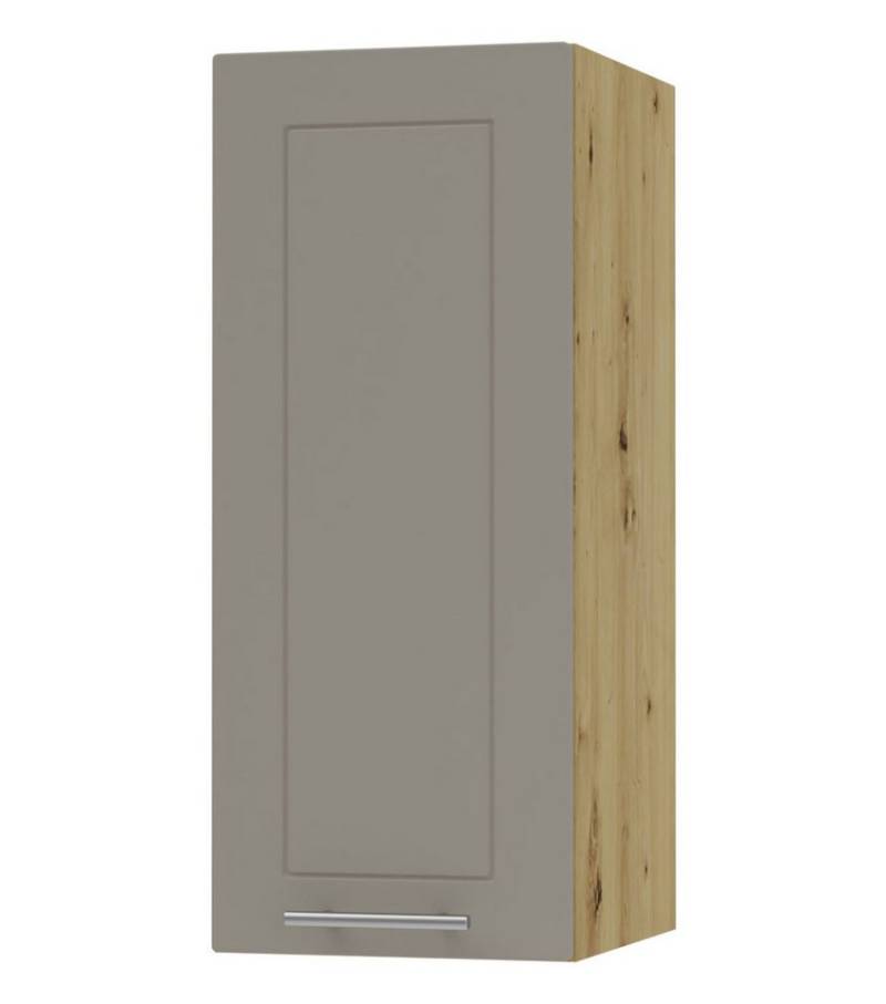 Feldmann-Wohnen Klapphängeschrank Kvantum (1-türig, innen 2 Einlegeböden, Türanschlag wählbar, Soft-Close, 1-St., Fronten mit dekorativen Fräsungen und leicht abgerundeten Ecken) 30cm Front- und Korpusfarbe wählbar 1-türig von Feldmann-Wohnen