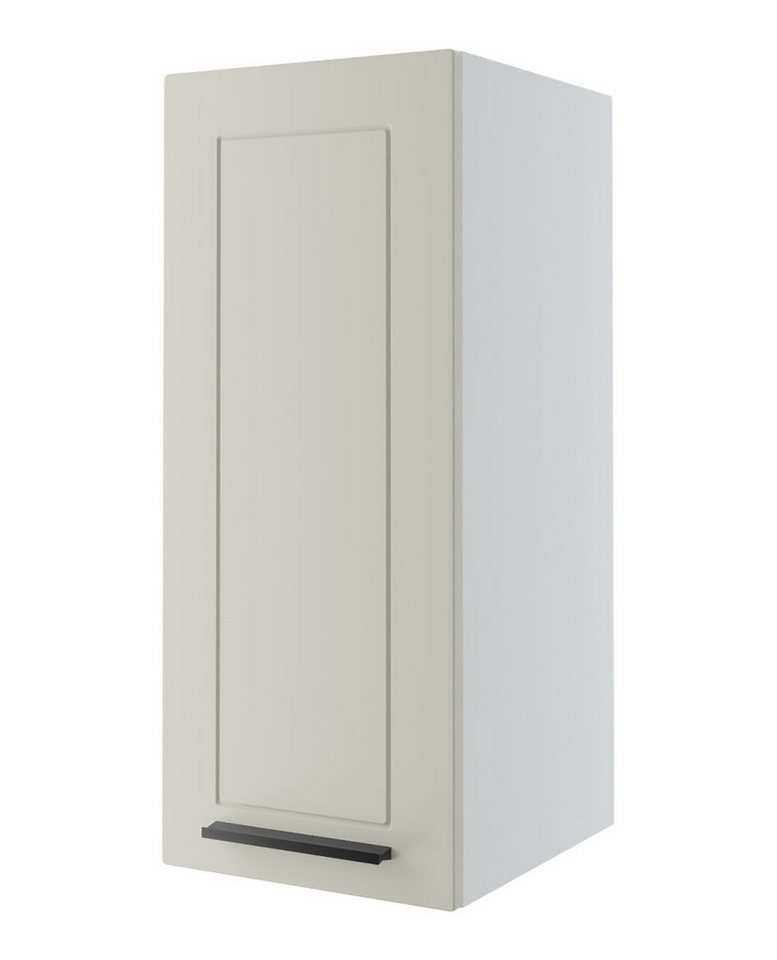 Feldmann-Wohnen Klapphängeschrank Kvantum (1-türig, innen 2 Einlegeböden, Türanschlag wählbar, Soft-Close, 1-St., Fronten mit dekorativen Fräsungen und leicht abgerundeten Ecken) 30cm Front- und Korpusfarbe wählbar 1-türig von Feldmann-Wohnen