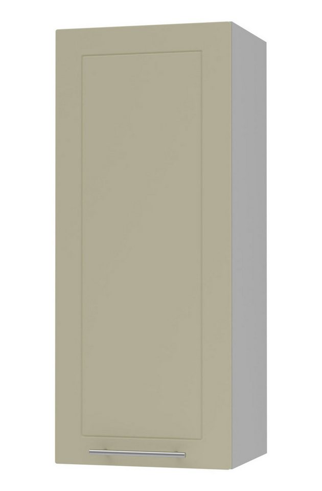 Feldmann-Wohnen Klapphängeschrank Kvantum (1-türig, innen 3 Einlegeböden, Türanschlag wechselbar, Soft-Close, 1-St., Fronten mit dekorativen Fräsungen und leicht abgerundeten Ecken) 40x32,5x96cm Front- und Korpusfarbe wählbar 1-türig von Feldmann-Wohnen