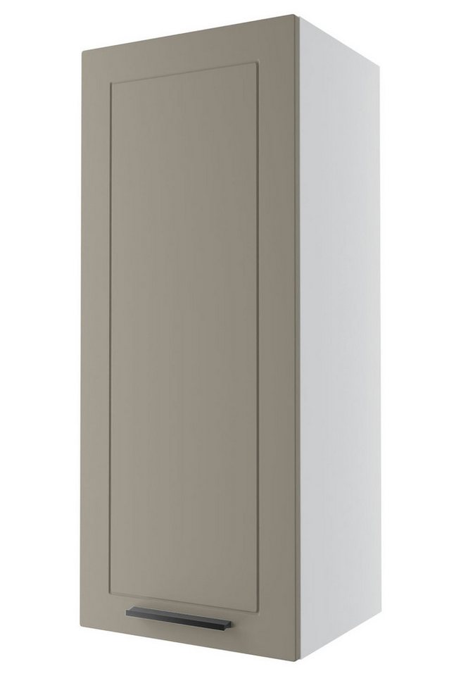 Feldmann-Wohnen Klapphängeschrank Kvantum (1-türig, innen 3 Einlegeböden, Türanschlag wechselbar, Soft-Close, 1-St., Fronten mit dekorativen Fräsungen und leicht abgerundeten Ecken) 40x32,5x96cm Front- und Korpusfarbe wählbar 1-türig von Feldmann-Wohnen