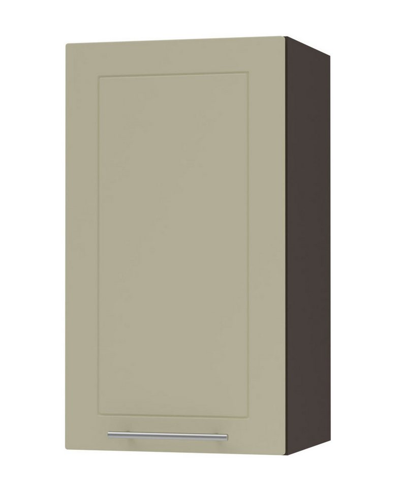 Feldmann-Wohnen Klapphängeschrank Kvantum (1-türig, innen 2 Einlegeböden, Türanschlag wechselbar, Soft-Close, 1-St., Fronten mit dekorativen Fräsungen und leicht abgerundeten Ecken) 40cm Front- und Korpusfarbe wählbar 1-türig von Feldmann-Wohnen