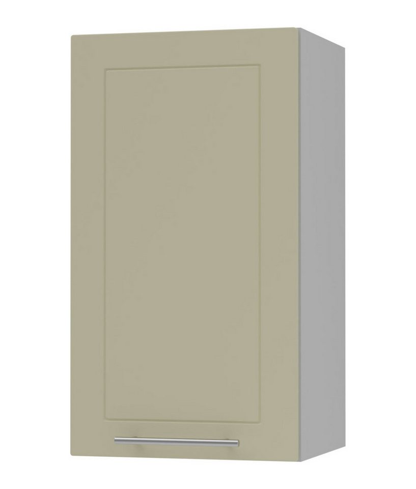 Feldmann-Wohnen Klapphängeschrank Kvantum (1-türig, innen 2 Einlegeböden, Türanschlag wechselbar, Soft-Close, 1-St., Fronten mit dekorativen Fräsungen und leicht abgerundeten Ecken) 40cm Front- und Korpusfarbe wählbar 1-türig von Feldmann-Wohnen