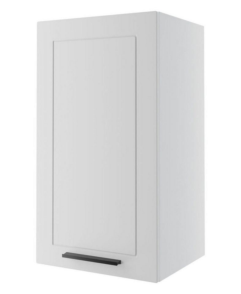 Feldmann-Wohnen Klapphängeschrank Kvantum (1-türig, innen 2 Einlegeböden, Türanschlag wechselbar, Soft-Close, 1-St., Fronten mit dekorativen Fräsungen und leicht abgerundeten Ecken) 40cm Front- und Korpusfarbe wählbar 1-türig von Feldmann-Wohnen