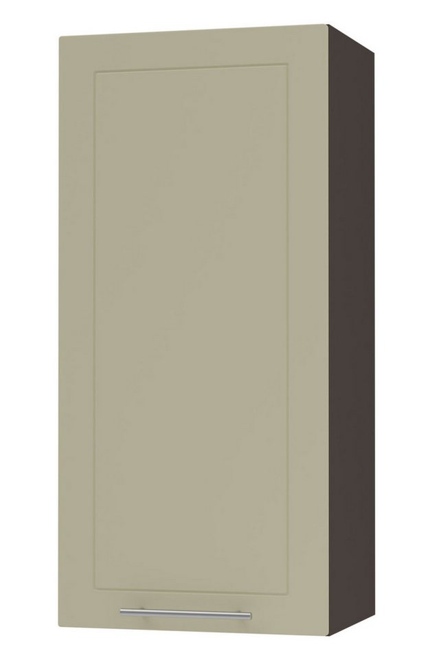 Feldmann-Wohnen Klapphängeschrank Kvantum (1-türig, innen 3 Einlegeböden, Türanschlag wechselbar, Soft-Close, 1-St., Fronten mit dekorativen Fräsungen und leicht abgerundeten Ecken) 45x32,5x96cm Front- und Korpusfarbe wählbar 1-türig von Feldmann-Wohnen