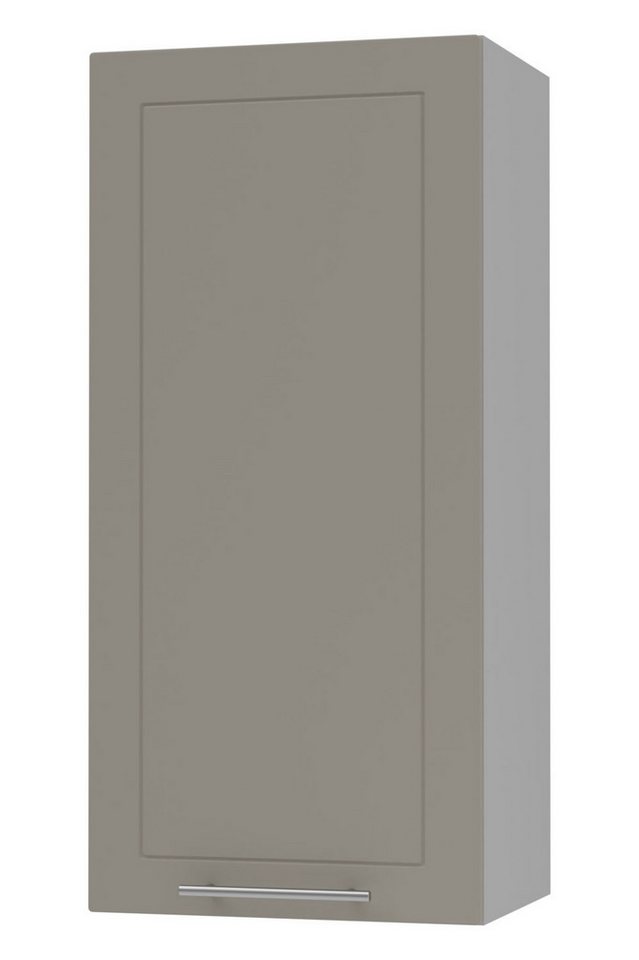 Feldmann-Wohnen Klapphängeschrank Kvantum (1-türig, innen 3 Einlegeböden, Türanschlag wechselbar, Soft-Close, 1-St., Fronten mit dekorativen Fräsungen und leicht abgerundeten Ecken) 45x32,5x96cm Front- und Korpusfarbe wählbar 1-türig von Feldmann-Wohnen
