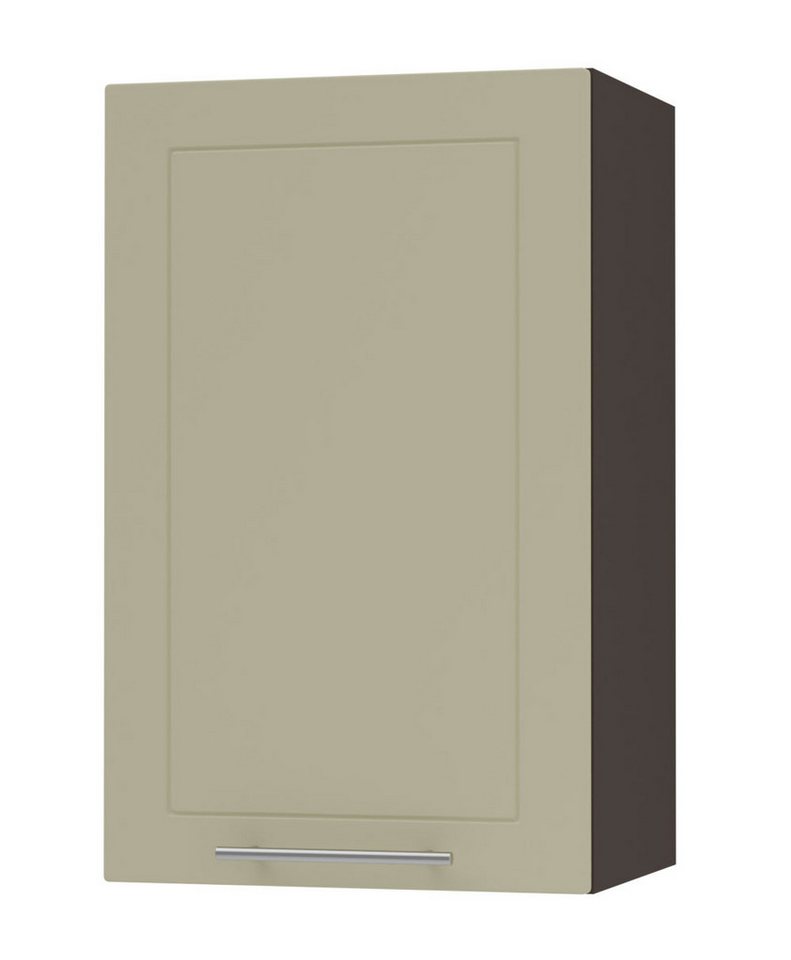 Feldmann-Wohnen Klapphängeschrank Kvantum (1-türig, innen 2 Einlegeböden, Türanschlag wechselbar, Soft-Close, 1-St., Fronten mit dekorativen Fräsungen und leicht abgerundeten Ecken) 45cm Front- und Korpusfarbe wählbar 1-türig von Feldmann-Wohnen