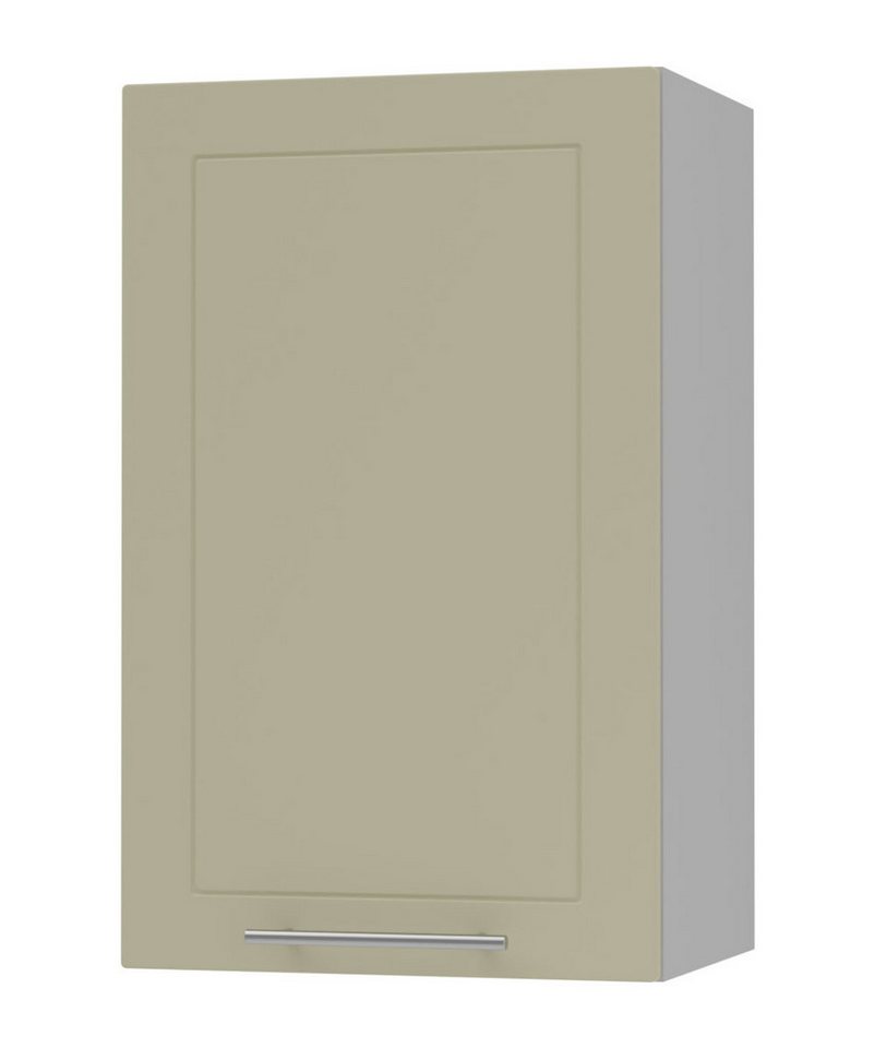 Feldmann-Wohnen Klapphängeschrank Kvantum (1-türig, innen 2 Einlegeböden, Türanschlag wechselbar, Soft-Close, 1-St., Fronten mit dekorativen Fräsungen und leicht abgerundeten Ecken) 45cm Front- und Korpusfarbe wählbar 1-türig von Feldmann-Wohnen