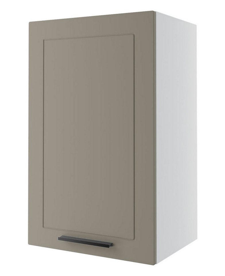 Feldmann-Wohnen Klapphängeschrank Kvantum (1-türig, innen 2 Einlegeböden, Türanschlag wechselbar, Soft-Close, 1-St., Fronten mit dekorativen Fräsungen und leicht abgerundeten Ecken) 45cm Front- und Korpusfarbe wählbar 1-türig von Feldmann-Wohnen