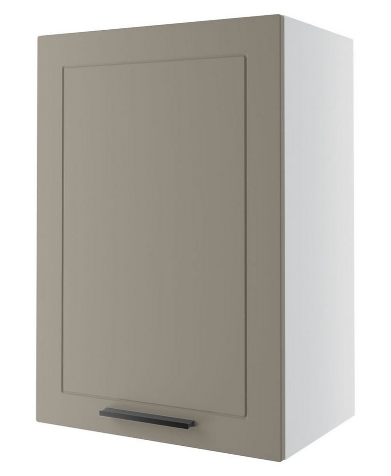 Feldmann-Wohnen Klapphängeschrank Kvantum (1-türig, innen 2 Einlegeböden, Türanschlag wechselbar, Soft-Close, 1-St., Fronten mit dekorativen Fräsungen und leicht abgerundeten Ecken) 50x32,5x72cm Front- und Korpusfarbe wählbar von Feldmann-Wohnen
