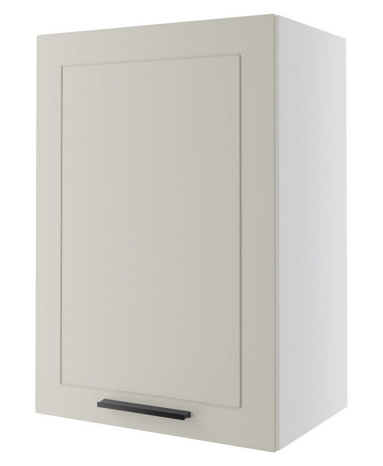 Feldmann-Wohnen Klapphängeschrank Kvantum (1-türig, innen 2 Einlegeböden, Türanschlag wechselbar, Soft-Close, 1-St., Fronten mit dekorativen Fräsungen und leicht abgerundeten Ecken) 50x32,5x72cm Front- und Korpusfarbe wählbar von Feldmann-Wohnen
