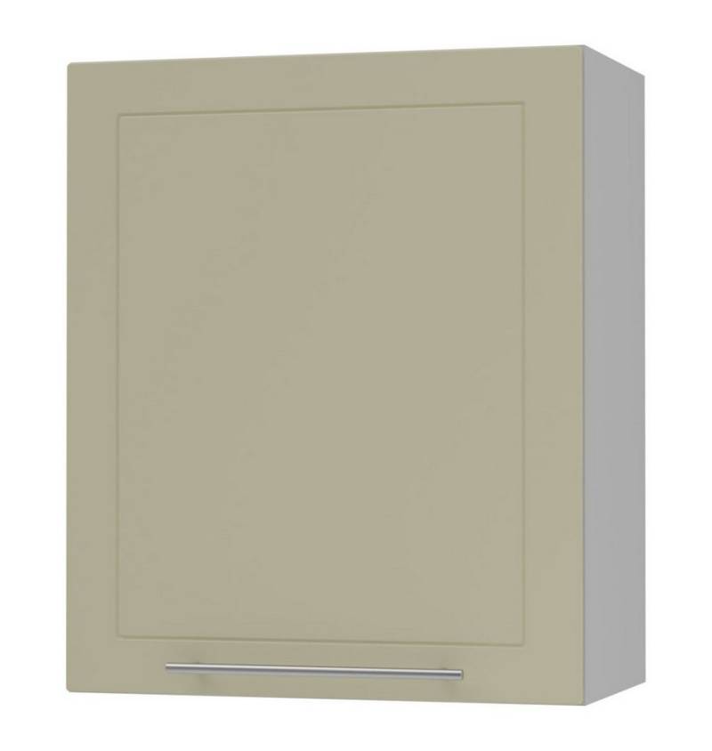 Feldmann-Wohnen Klapphängeschrank Kvantum (1-türig, innen 2 Einlegeböden, Türanschlag wechselbar, Soft-Close, 1-St., Fronten mit dekorativen Fräsungen und leicht abgerundeten Ecken) 60x32,5x72cm Front- und Korpusfarbe wählbar von Feldmann-Wohnen