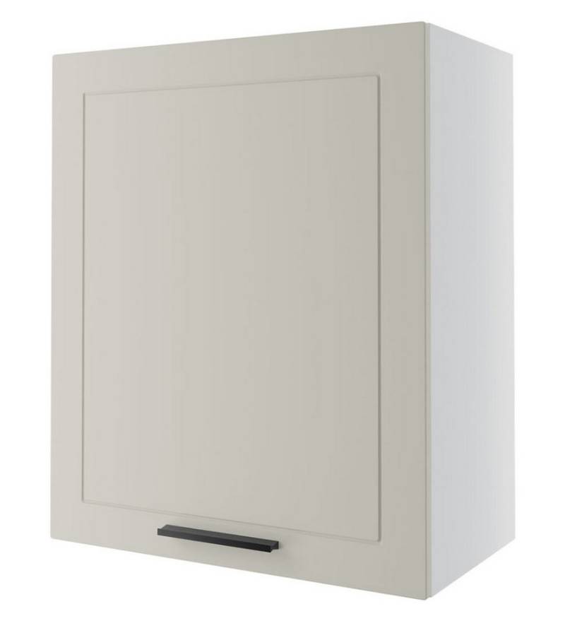 Feldmann-Wohnen Klapphängeschrank Kvantum (1-türig, innen 2 Einlegeböden, Türanschlag wechselbar, Soft-Close, 1-St., Fronten mit dekorativen Fräsungen und leicht abgerundeten Ecken) 60x32,5x72cm Front- und Korpusfarbe wählbar von Feldmann-Wohnen
