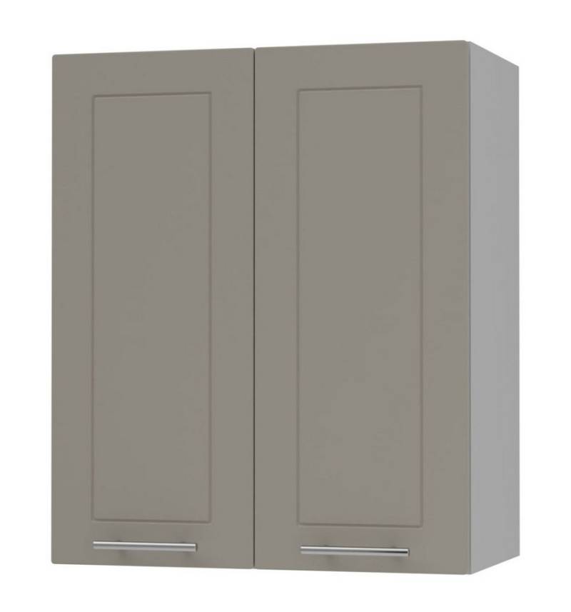 Feldmann-Wohnen Klapphängeschrank Kvantum (2-türig, innen 2 Einlegeböden, Türanschlag beidseitig, Soft-Close, 1-St., Fronten mit dekorativen Fräsungen und leicht abgerundeten Ecken) 60x32,5x72cm Front- und Korpusfarbe wählbar 2-türig von Feldmann-Wohnen