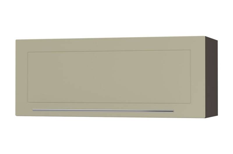 Feldmann-Wohnen Klapphängeschrank Kvantum (1-türig, 1 Fach, Türanschlag oben, Soft-Close, 1-St., Fronten mit dekorativen Fräsungen und leicht abgerundeten Ecken) 90cm Front- & Korpusfarbe wählbar mit 1 Klapptür mit Gasdruckdämpfer von Feldmann-Wohnen