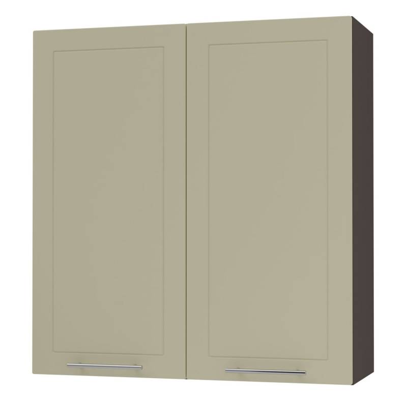 Feldmann-Wohnen Klapphängeschrank Kvantum (2-türig, innen 3 Einlegeböden, Türanschlag beidseitig, Soft-Close, 1-St., Fronten mit dekorativen Fräsungen und leicht abgerundeten Ecken) 90x32,5x96cm Front- und Korpusfarbe wählbar 2-türig von Feldmann-Wohnen