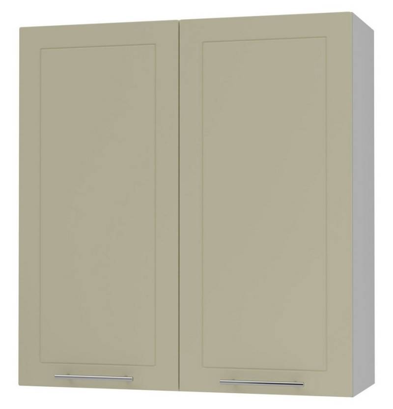 Feldmann-Wohnen Klapphängeschrank Kvantum (2-türig, innen 3 Einlegeböden, Türanschlag beidseitig, Soft-Close, 1-St., Fronten mit dekorativen Fräsungen und leicht abgerundeten Ecken) 90x32,5x96cm Front- und Korpusfarbe wählbar 2-türig von Feldmann-Wohnen