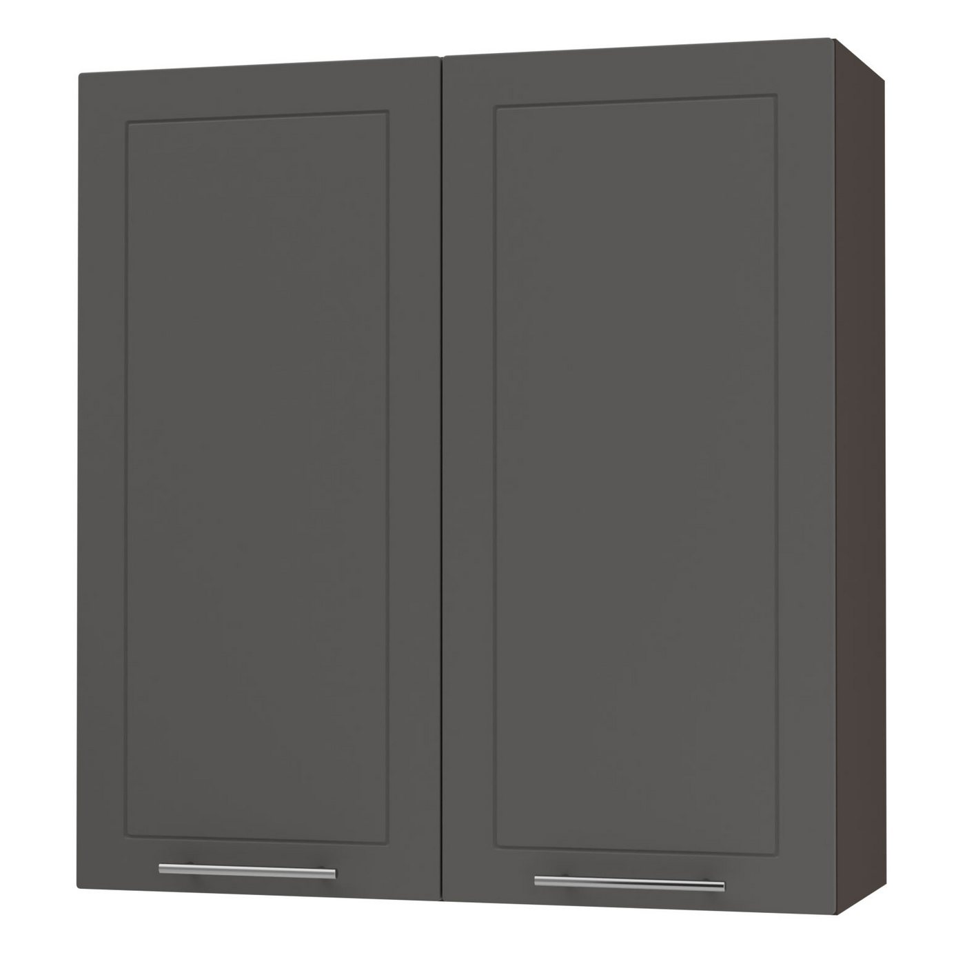 Feldmann-Wohnen Klapphängeschrank Kvantum (2-türig, innen 3 Einlegeböden, Türanschlag beidseitig, Soft-Close, 1-St., Fronten mit dekorativen Fräsungen und leicht abgerundeten Ecken) 90x32,5x96cm Front- und Korpusfarbe wählbar 2-türig von Feldmann-Wohnen