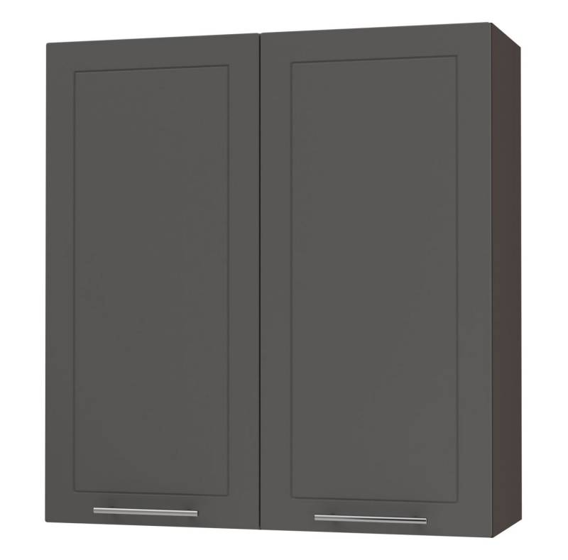 Feldmann-Wohnen Klapphängeschrank Kvantum (2-türig, innen 3 Einlegeböden, Türanschlag beidseitig, Soft-Close, 1-St., Fronten mit dekorativen Fräsungen und leicht abgerundeten Ecken) 90x32,5x96cm Front- und Korpusfarbe wählbar 2-türig von Feldmann-Wohnen