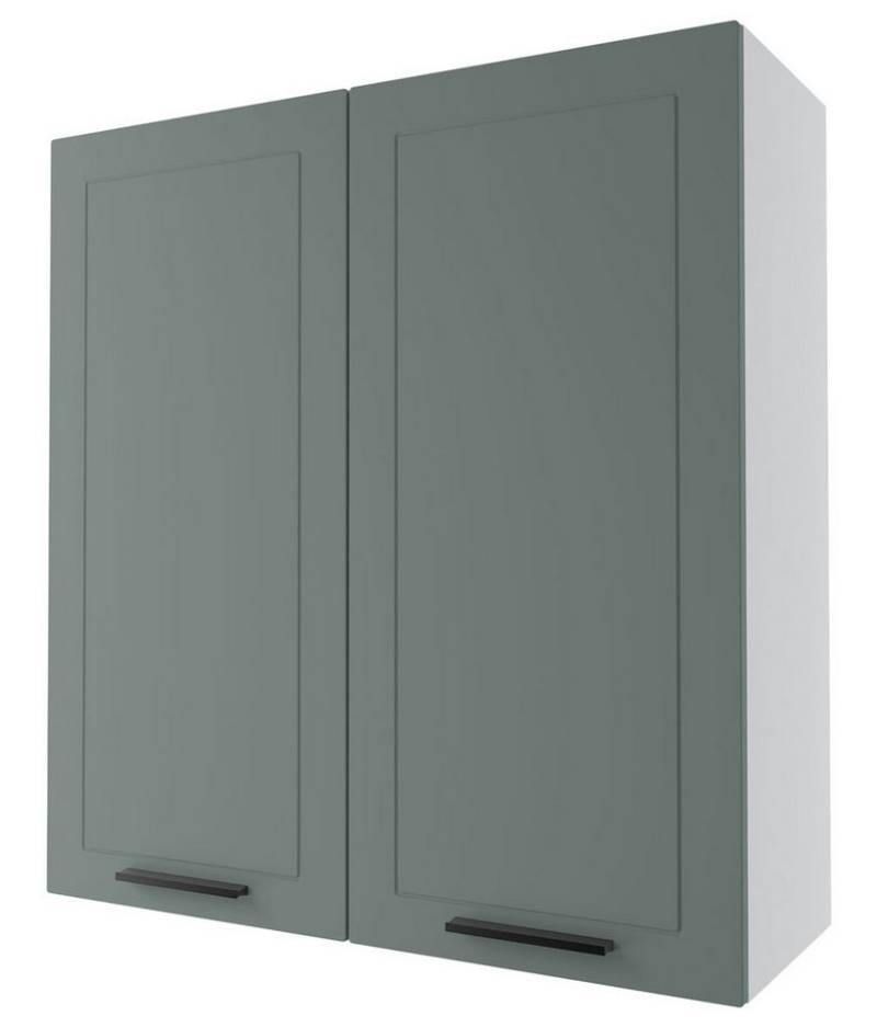 Feldmann-Wohnen Klapphängeschrank Kvantum (2-türig, innen 3 Einlegeböden, Türanschlag beidseitig, Soft-Close, 1-St., Fronten mit dekorativen Fräsungen und leicht abgerundeten Ecken) 90x32,5x96cm Front- und Korpusfarbe wählbar 2-türig von Feldmann-Wohnen