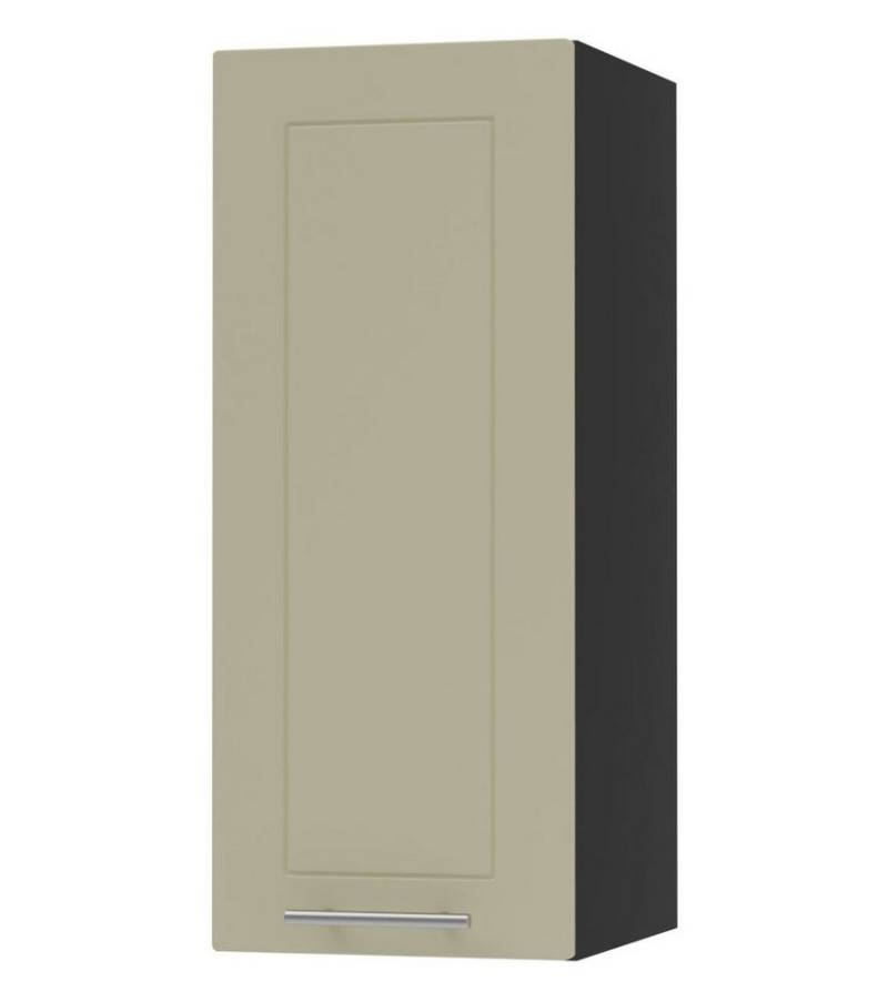 Feldmann-Wohnen Klapphängeschrank Kvantum (1-türig, innen 2 Einlegeböden, Türanschlag wählbar, Soft-Close, 1-St., Fronten mit dekorativen Fräsungen und leicht abgerundeten Ecken) 30cm Front- und Korpusfarbe wählbar 1-türig von Feldmann-Wohnen
