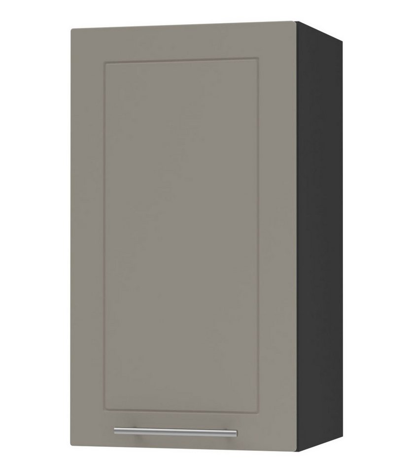 Feldmann-Wohnen Klapphängeschrank Kvantum (1-türig, innen 2 Einlegeböden, Türanschlag wechselbar, Soft-Close, 1-St., Fronten mit dekorativen Fräsungen und leicht abgerundeten Ecken) 40cm Front- und Korpusfarbe wählbar 1-türig von Feldmann-Wohnen