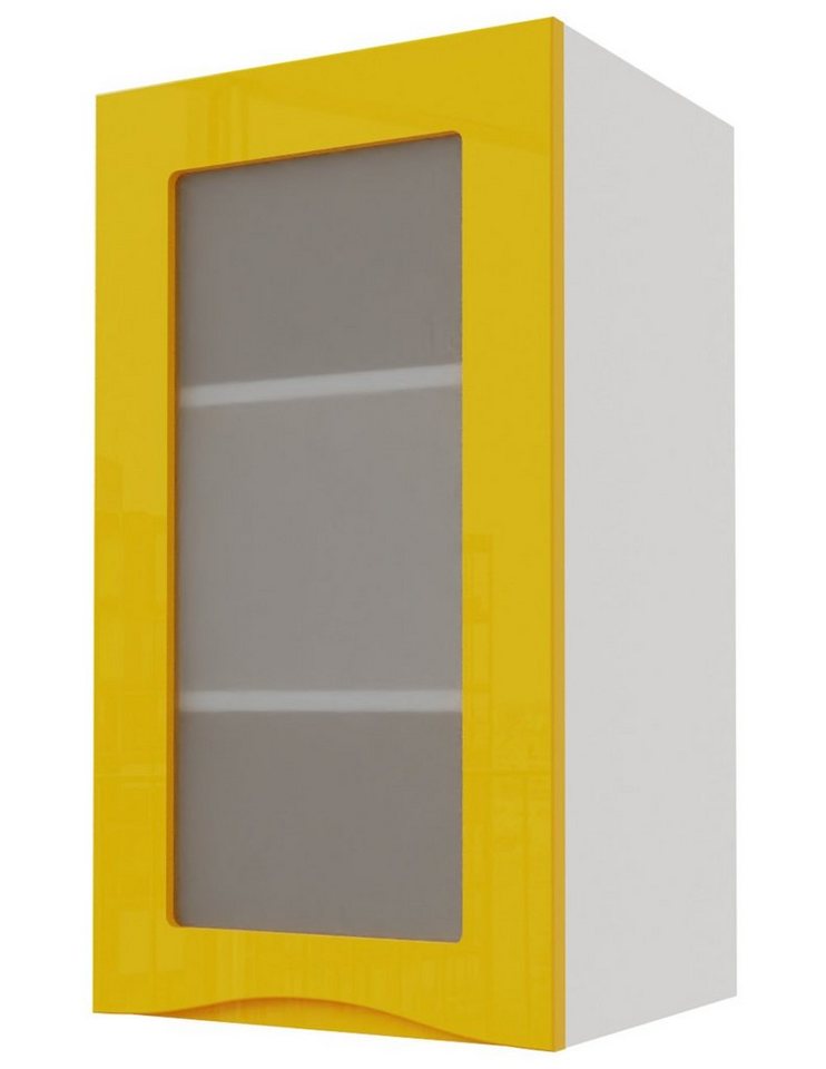 Feldmann-Wohnen Klapphängeschrank Napoli (Napoli, 1-St) 40cm Front-, Korpusfarbe & Ausführung wählbar grifflos 1-türig Glas von Feldmann-Wohnen