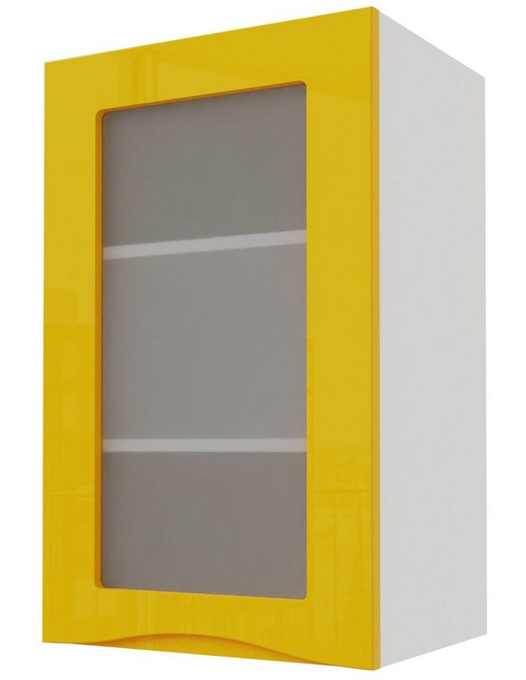 Feldmann-Wohnen Klapphängeschrank Napoli (Napoli, 1-St) 45cm Front-, Korpusfarbe & Ausführung wählbar grifflos 1-türig Glas von Feldmann-Wohnen