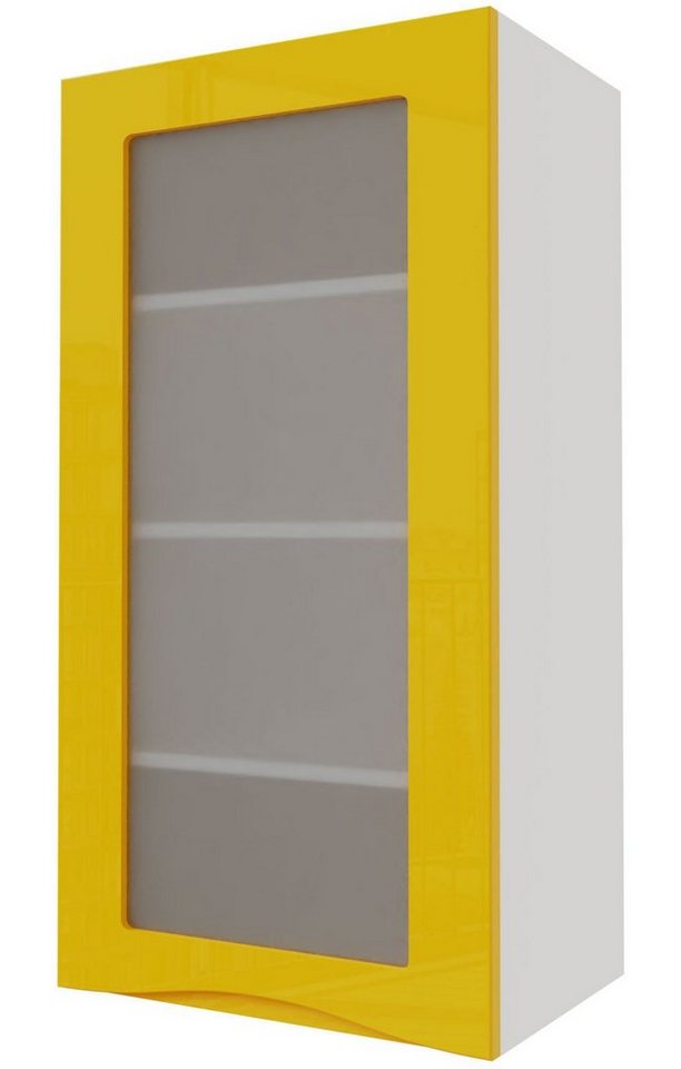 Feldmann-Wohnen Klapphängeschrank Napoli (Napoli, 1-St) 50cm Front-, Korpusfarbe & Ausführung wählbar grifflos 1-türig Glas von Feldmann-Wohnen