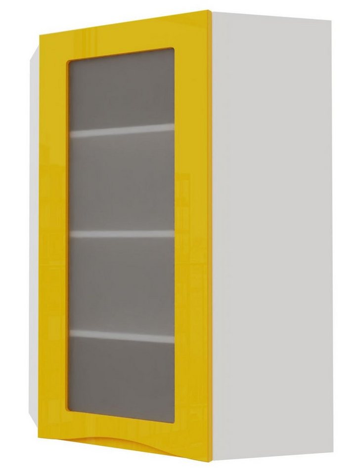 Feldmann-Wohnen Klapphängeschrank Napoli (Napoli, 1-St) 60cm Front-, Korpusfarbe / Ausführung wählbar grifflos 1-türig Glas von Feldmann-Wohnen