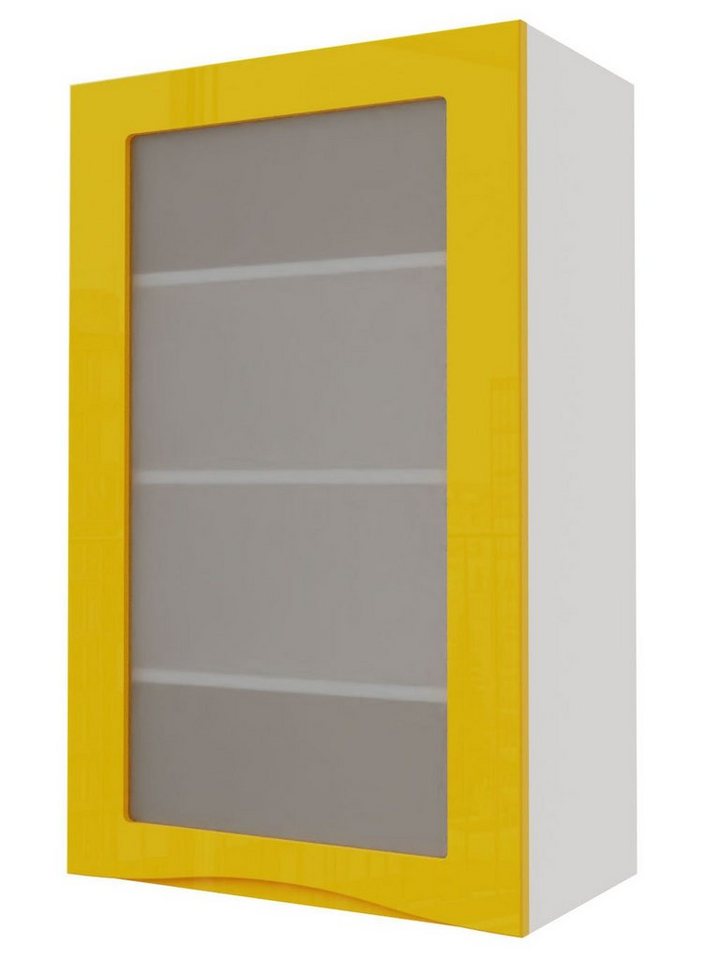 Feldmann-Wohnen Klapphängeschrank Napoli (Napoli, 1-St) 60cm Front-, Korpusfarbe & Ausführung wählbar grifflos 1-türig Glas von Feldmann-Wohnen