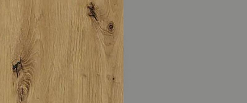 Feldmann-Wohnen Klapphängeschrank Salo (Klappenbeschläge mit Soft-Close-Funktion, 1-St., mit aufgesetzten 3D Kassettenfronten und formschönen Metallgriffen) 90cm dust grey matt eiche artisan mit Klappe von Feldmann-Wohnen