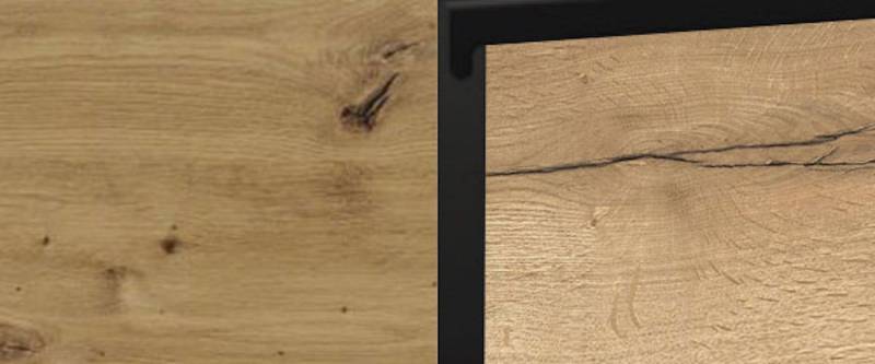 Feldmann-Wohnen Klapphängeschrank Treviso (1-St) 80x32,5x96cm grifflos eiche artisan - Halifax Eiche-schwarz (TR-W4/80) von Feldmann-Wohnen