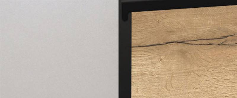 Feldmann-Wohnen Klapphängeschrank Treviso (1-St) 90x32,5x36cm grifflos grau - Halifax Eiche-schwarz (TR-W4B/90) von Feldmann-Wohnen